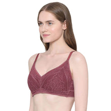 Load image into Gallery viewer, Wacoal Lucy Padded Non-Wired 3/4th Cup Bridal Wear Medium coverage Fashion Bra - Burgandy LCB258