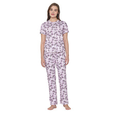 Load image into Gallery viewer, Wacoal Women’s Snooze Club Short sleeve Full Length Comfort Fit Pure Cotton Pajama Set- Lavender LI09A01