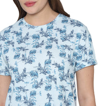 Load image into Gallery viewer, Wacoal Women’s Snooze Club Short sleeve Full Length Comfort Fit Pure Cotton Pajama Set-Blue LI09A01