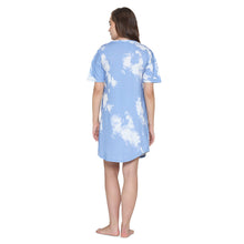Load image into Gallery viewer, Wacoal Women’s Snooze Club Short sleeve Calf Length Comfort Fit Pure Cotton Night Dress-Blue LI09A02