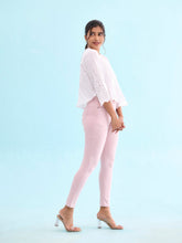 Load image into Gallery viewer, Go Colors Baby Pink Cotton Polyester Super Stretch Jeggings
