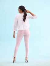 Load image into Gallery viewer, Go Colors Baby Pink Cotton Polyester Super Stretch Jeggings