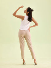 Load image into Gallery viewer, Go Colors Beige Cotton Polyester Super Stretch Jeggings