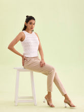 Load image into Gallery viewer, Go Colors Beige Cotton Polyester Super Stretch Jeggings