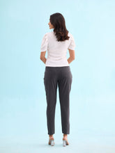 Load image into Gallery viewer, Go Colors Black Cotton Poly Stretch Stripes Printed Jeggings