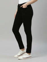 Load image into Gallery viewer, Go Colors Black Cotton Polyester Super Stretch Jeggings