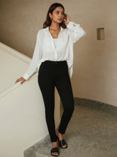 Load image into Gallery viewer, Go Colors Black Cotton Polyester Super Stretch Jeggings