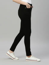 Load image into Gallery viewer, Go Colors Black Cotton Polyester Super Stretch Jeggings