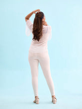 Load image into Gallery viewer, Go Colors Cream Cotton Polyester Super Stretch Jeggings