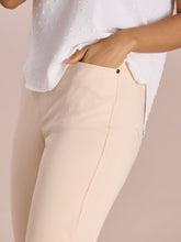 Load image into Gallery viewer, Go Colors Ecru Cotton Polyester Super Stretch Jeggings