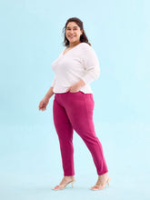 Load image into Gallery viewer, Go Colors Fuchsia Cotton Polyester Super Stretch Jeggings