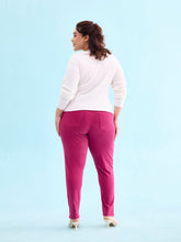 Load image into Gallery viewer, Go Colors Fuchsia Cotton Polyester Super Stretch Jeggings