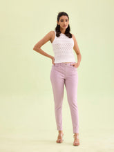Load image into Gallery viewer, Go Colors Lavender Cotton Polyester Super Stretch Jeggings