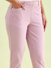 Load image into Gallery viewer, Go Colors Lavender Cotton Polyester Super Stretch Jeggings