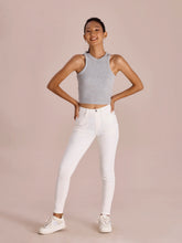Load image into Gallery viewer, Go Colors White Cotton Polyester Super Stretch Jeggings