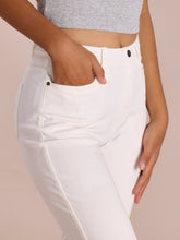 Load image into Gallery viewer, Go Colors White Cotton Polyester Super Stretch Jeggings