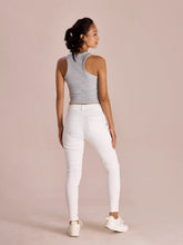 Load image into Gallery viewer, Go Colors White Cotton Polyester Super Stretch Jeggings