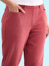 Load image into Gallery viewer, Go Colors Young Red Cotton Polyester Super Stretch Jeggings