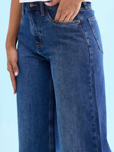 Load image into Gallery viewer, Go Colors Blue Denim Wide Jeans
