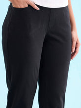 Load image into Gallery viewer, Go Colors Black Cotton Poly Stretch Cropped Colored Jeggings