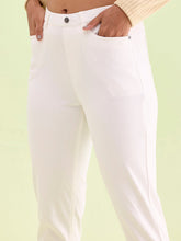 Load image into Gallery viewer, Go Colors White Cotton Poly Stretch Cropped Colored Jeggings