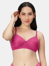 Load image into Gallery viewer, Sonari Padded Medium Coverage Cotton Polyester Wirefree T-Shirt Bra with Adjustable Straps – 007