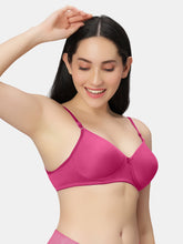 Load image into Gallery viewer, Sonari Padded Medium Coverage Cotton Polyester Wirefree T-Shirt Bra with Adjustable Straps – 007