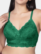 Load image into Gallery viewer, Sonari Padded Wirefree Full Coverage Lace Bra in Nylon Elastane – SONET