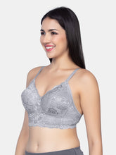 Load image into Gallery viewer, Sonari Padded Wirefree Full Coverage Lace Bra in Nylon Elastane – SONET