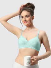 Load image into Gallery viewer, Sonari Lightly Padded Wirefree Printed Cotton Medium Coverage Bra with Detachable Straps – MELODY