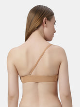 Load image into Gallery viewer, Sonari Heavily Padded Wired Cotton-Spandex Medium Coverage Multiway Fashion Bra with Detachable Transparent Straps – MAGICA