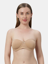 Load image into Gallery viewer, Sonari Heavily Padded Wired Cotton-Spandex Medium Coverage Multiway Fashion Bra with Detachable Transparent Straps – MAGICA