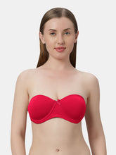 Load image into Gallery viewer, Sonari Heavily Padded Wired Cotton-Spandex Medium Coverage Multiway Fashion Bra with Detachable Transparent Straps – MAGICA