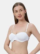 Load image into Gallery viewer, Sonari Heavily Padded Wired Cotton-Spandex Medium Coverage Multiway Fashion Bra with Detachable Transparent Straps – MAGICA