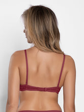 Load image into Gallery viewer, Sonari Womens Lightly Padded Net Bra | Lace Design, Moderate Coverage, Non Wired, Detachable Straps – SMT006