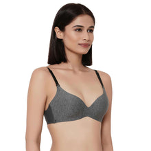 Load image into Gallery viewer, Wacoal Synchro Padded Non-Wired 3/4th Cup Everyday Wear T-Shirt Bra - Dark Grey MB4016