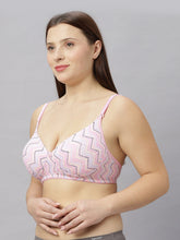 Load image into Gallery viewer, Sonari Lightly Padded Wirefree Printed Cotton Medium Coverage Bra with Detachable Straps – MELODY