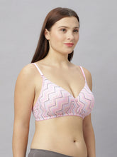 Load image into Gallery viewer, Sonari Lightly Padded Wirefree Printed Cotton Medium Coverage Bra with Detachable Straps – MELODY