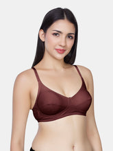 Load image into Gallery viewer, Sonari Non-Padded Wirefree Cotton Medium Coverage Bra with Three-Section Cups – AFREEN