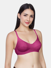 Load image into Gallery viewer, Sonari Non-Padded Wirefree Cotton Medium Coverage Bra with Three-Section Cups – AFREEN