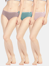 Load image into Gallery viewer, Sonari Full Coverage Mid Rise Hipster Soft Modal Spandex Everyday Lightweight Panty with Non-Concealed Waistband – 3131