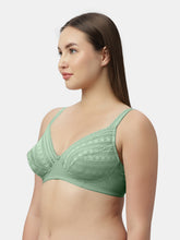 Load image into Gallery viewer, Sonari Medium Coverage Non Padded Wirefree Nylon Spandex Lace Bra with Adjustable Straps – NINO