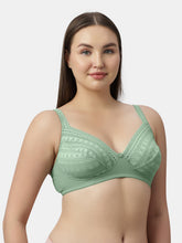 Load image into Gallery viewer, Sonari Medium Coverage Non Padded Wirefree Nylon Spandex Lace Bra with Adjustable Straps – NINO