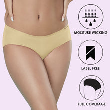 Load image into Gallery viewer, Sonari Women’s Mid-Rise Hipster Panties | Nylon-Spandex Blend, Stretchable, Invisible Under Clothes - SEAMLESS