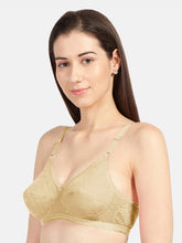Load image into Gallery viewer, Sonari Non-Padded Wirefree Cotton High Coverage Embroidered Bra with Adjustable Straps – ALPHA