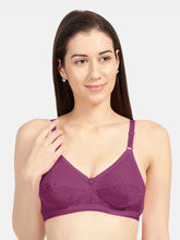 Load image into Gallery viewer, Sonari Non-Padded Wirefree Cotton High Coverage Embroidered Bra with Adjustable Straps – ALPHA