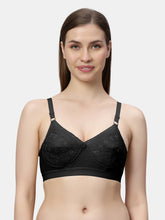 Load image into Gallery viewer, Sonari Pure Cotton Lightweight Moulded Medium Coverage Non Padded Embroidered Bra with U-Back and Hook Closure – CIELO