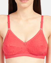 Load image into Gallery viewer, Sonari Non-Padded Wirefree Cotton High Coverage Embroidered Bra with Adjustable Straps – ALPHA