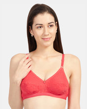 Load image into Gallery viewer, Sonari Non-Padded Wirefree Cotton High Coverage Embroidered Bra with Adjustable Straps – ALPHA
