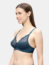 Load image into Gallery viewer, Sonari Non Padded Seamed Cups Wirefree Nylon Spandex Medium Coverage Everyday Lace Bra with Adjustable Straps – CLOSER